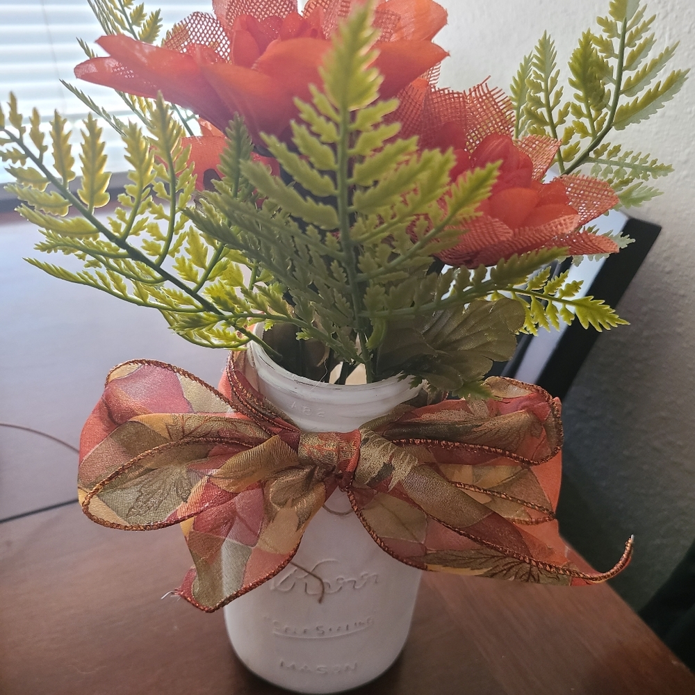Rustic fall mason jar
